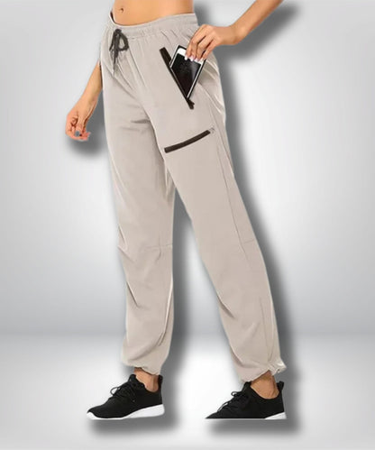 Pantalon randonnée imperméable respirant femme Kaki / EU taille S