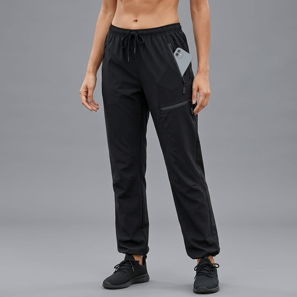 Pantalon randonnée imperméable respirant femme Noir / EU taille S