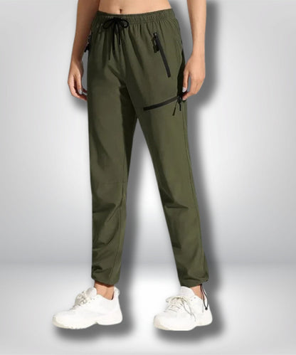 Pantalon randonnée imperméable respirant femme Vert militaire / EU taille S