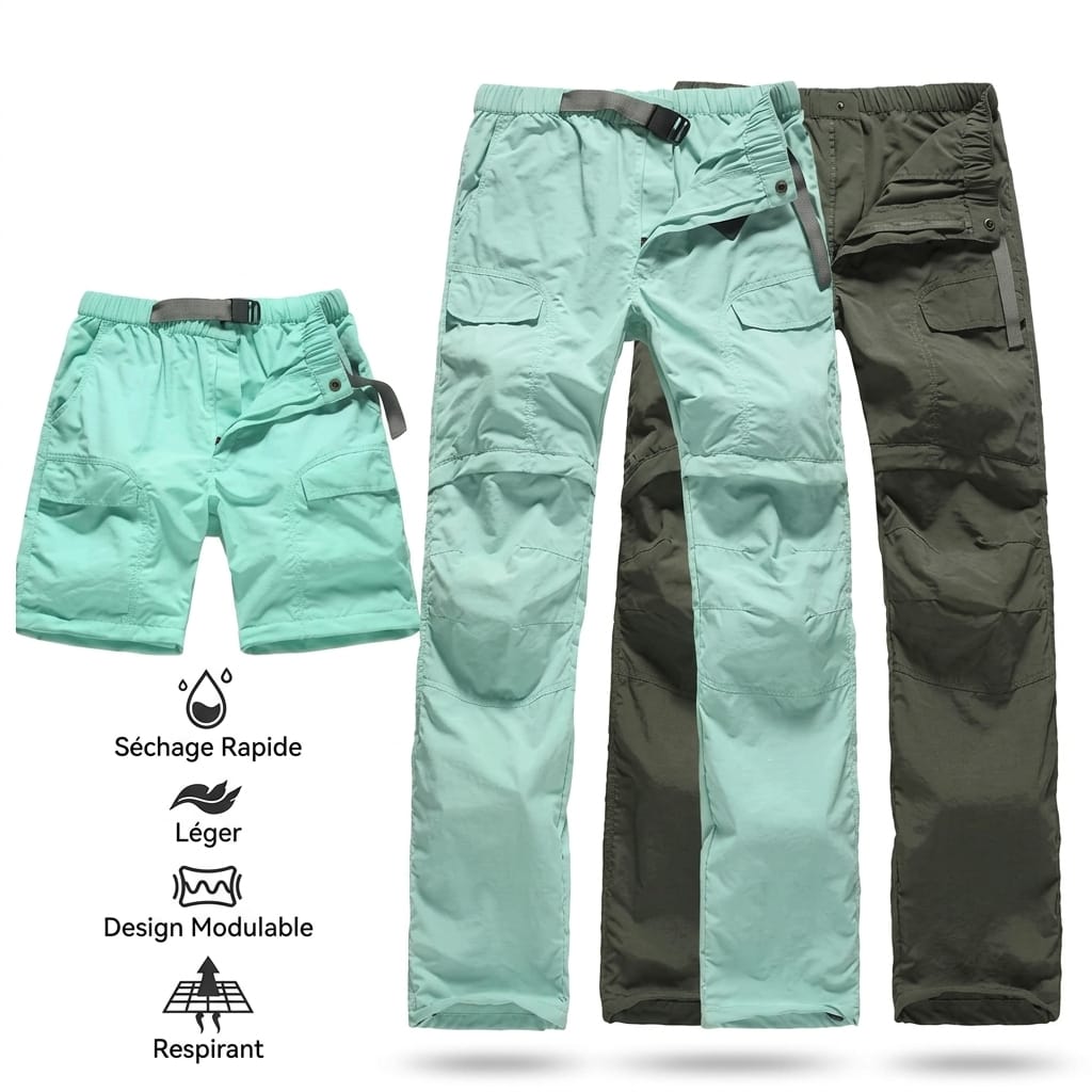 pantalon randonnée modulable femme