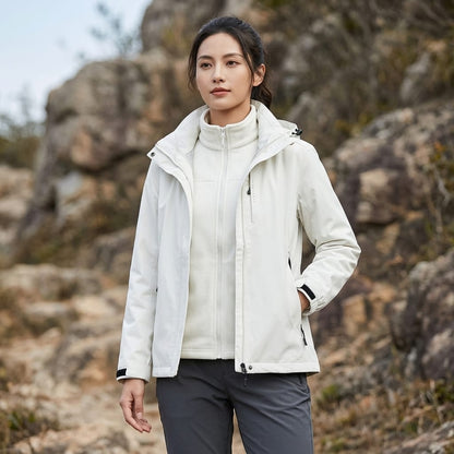 parka femme 3 en 1 Blanc / M