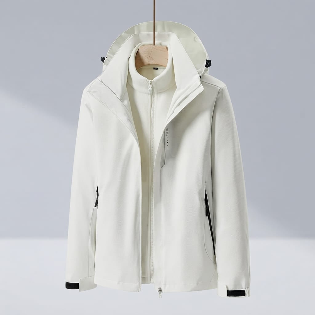 parka femme 3 en 1 Blanc / M