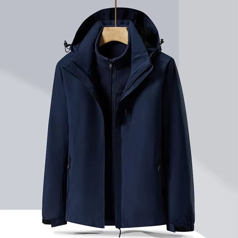 parka femme 3 en 1 Bleu Foncé / M