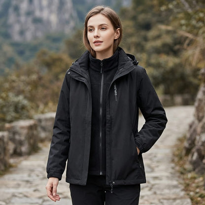 parka femme 3 en 1 Noir / M