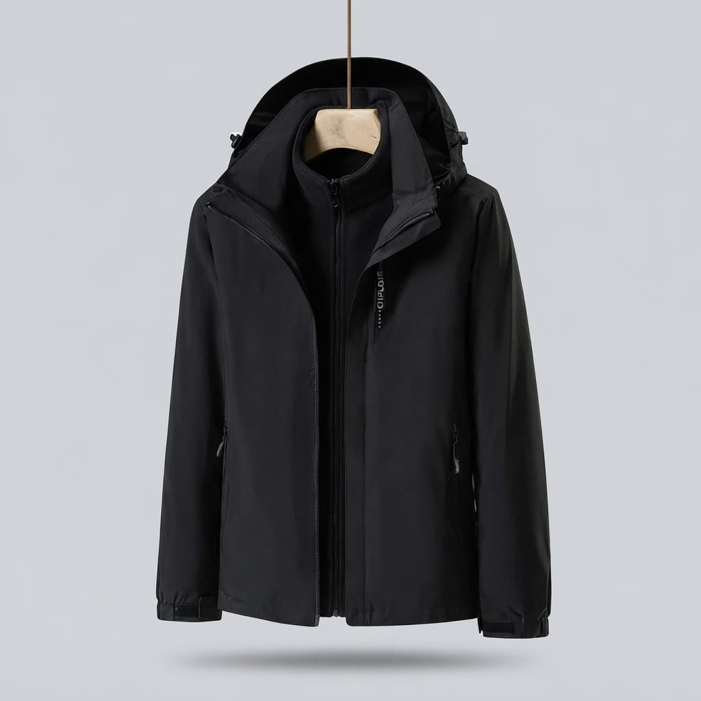 parka femme 3 en 1 Noir / M
