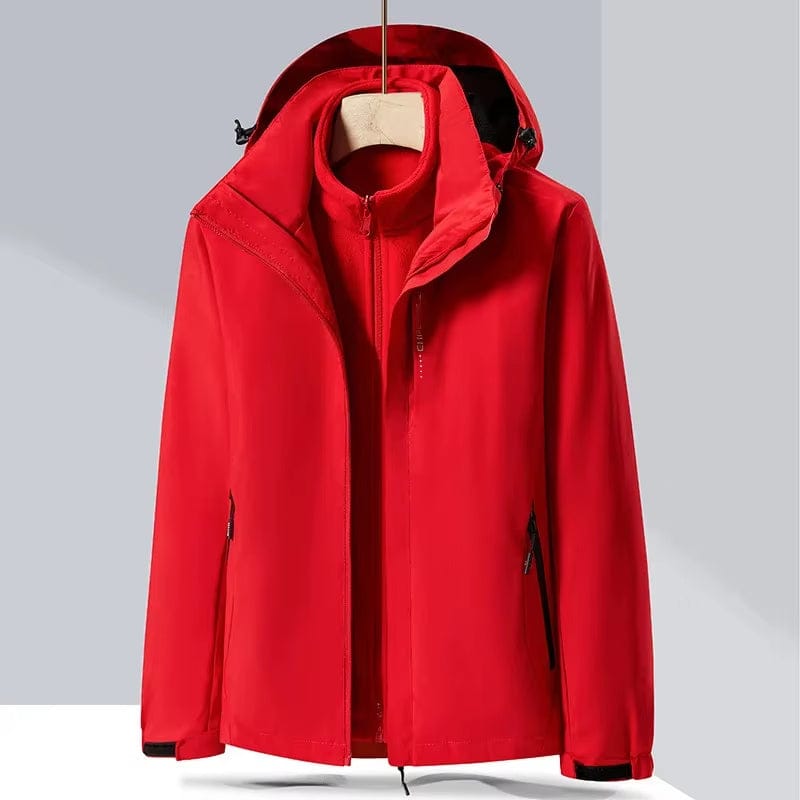 parka femme 3 en 1 Rouge / M