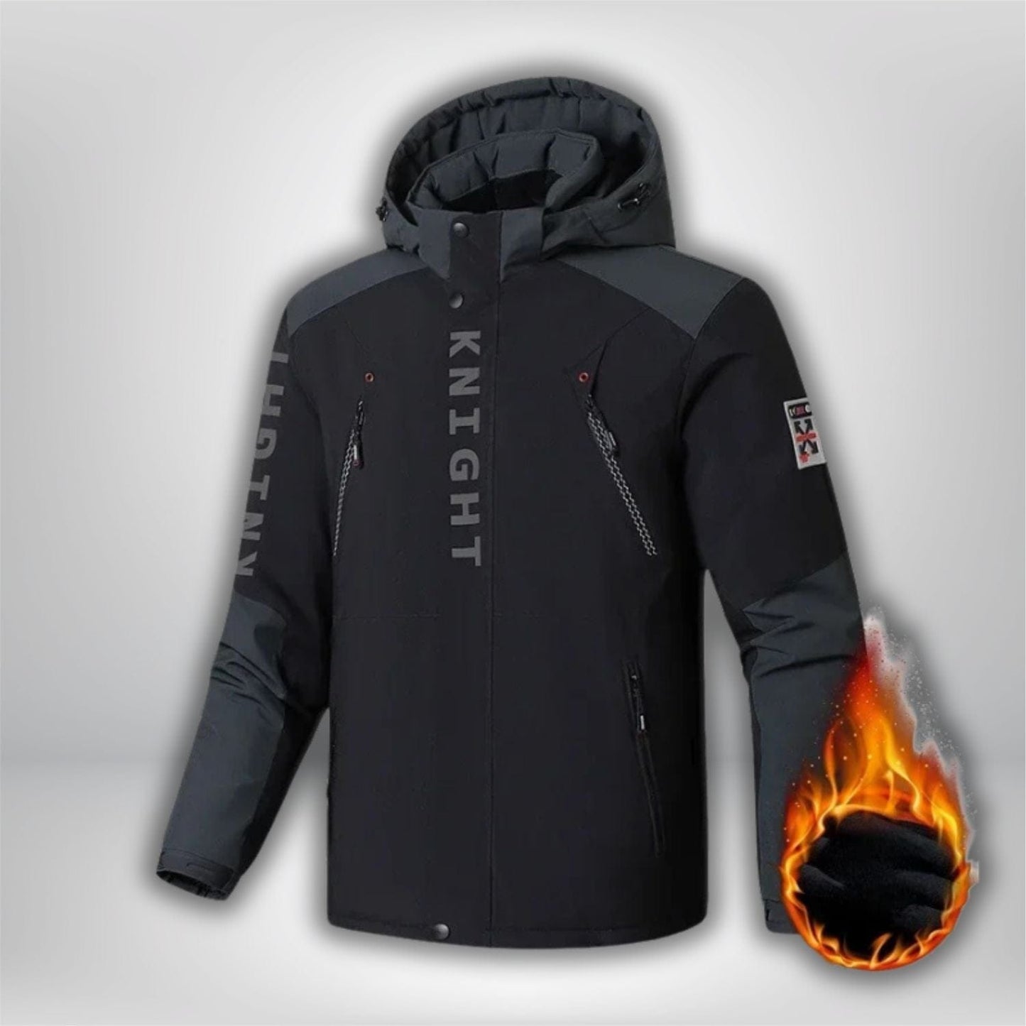 Parka homme chaude et imperméable NOIR / (50-60kg) L
