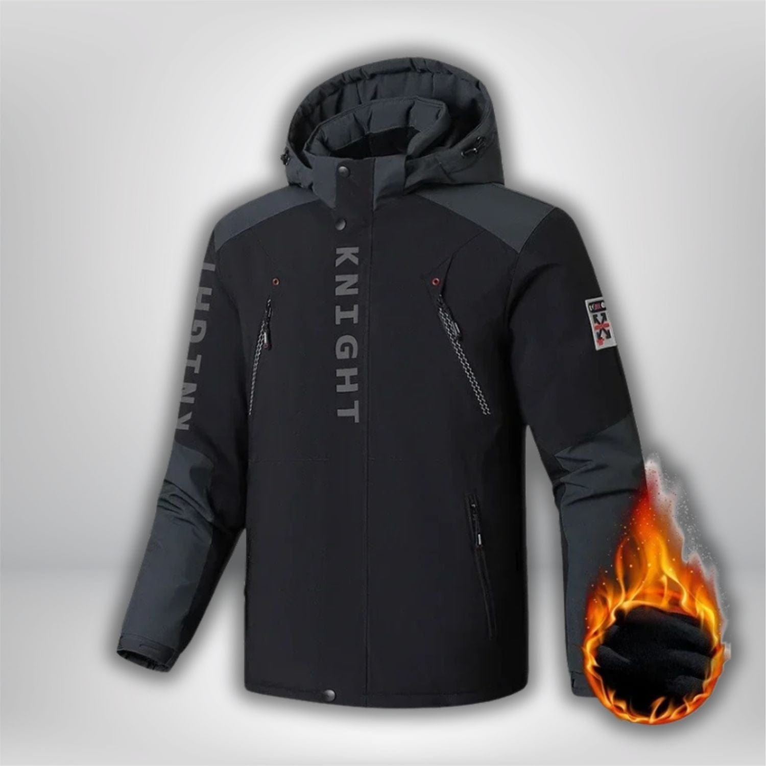 Parka homme chaude et imperméable NOIR / (50-60kg) L