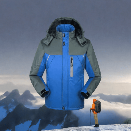 Parka randonnée homme | HikingHavens® BLEU / M poid 48-58kg