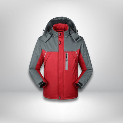 Parka randonnée homme | HikingHavens® ROUGE / M poid 48-58kg
