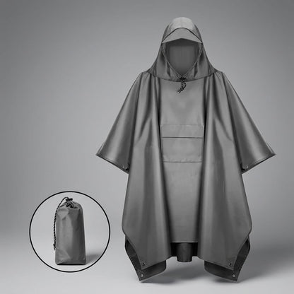 poncho pluie randonnée GRIS / Unique