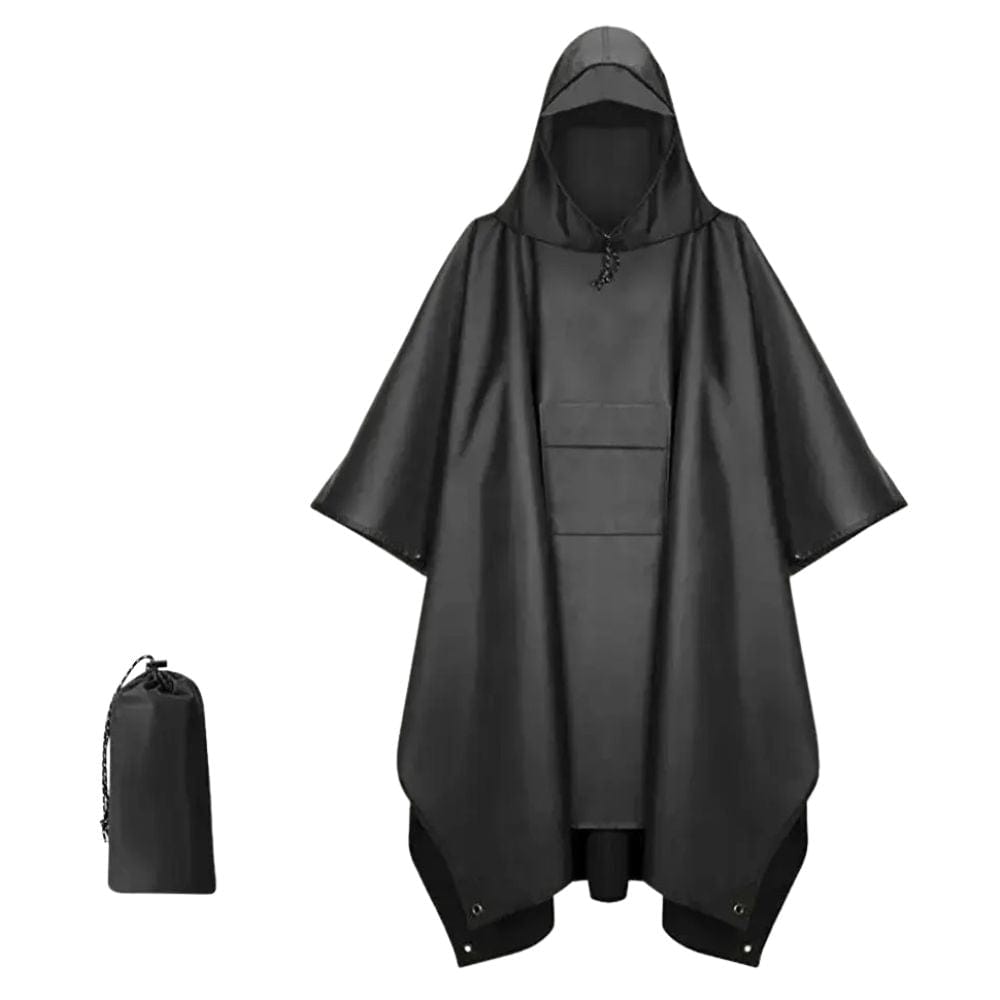 poncho pluie randonnée NOIR