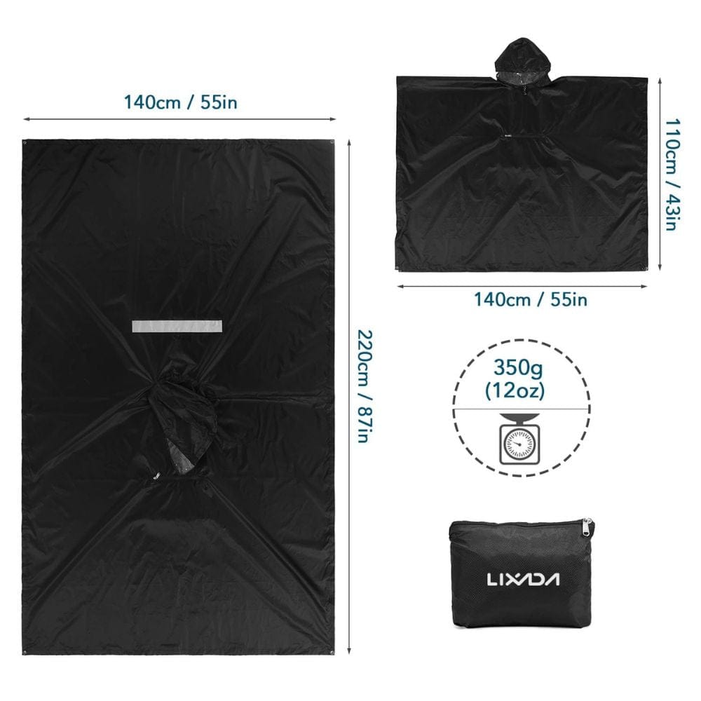 Poncho randonnée NOIR / unique