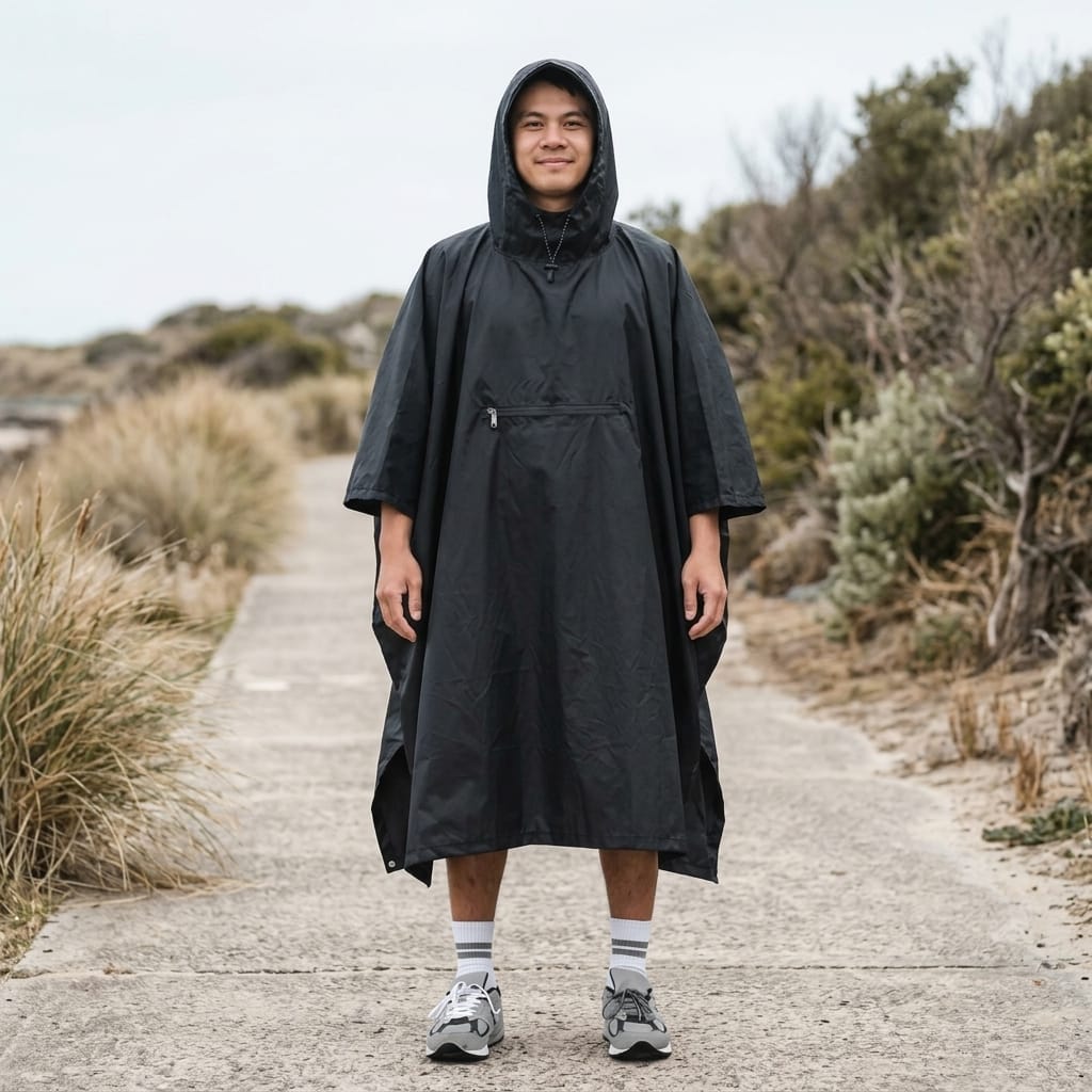 Poncho randonnée NOIR / unique