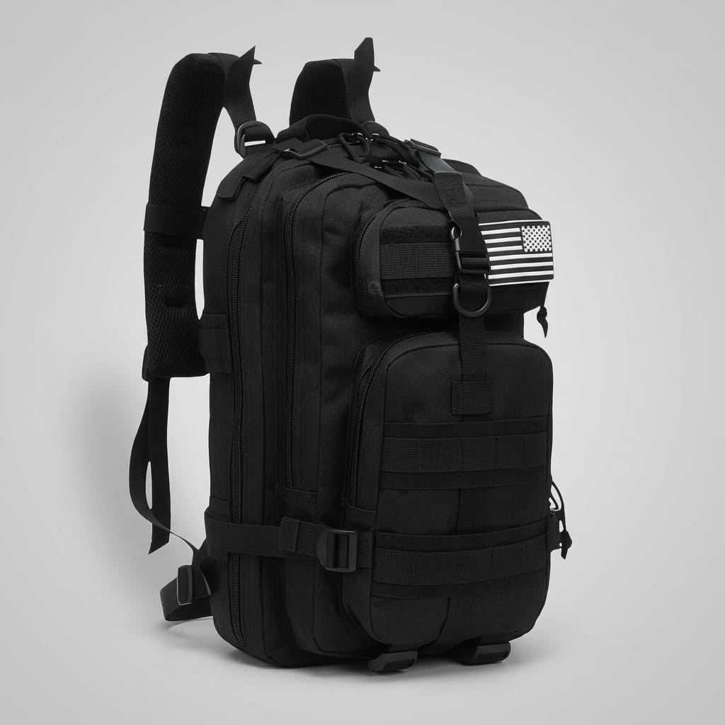 Sac À Dos Militaire Imperméable 30L/50L Noir-(30L)