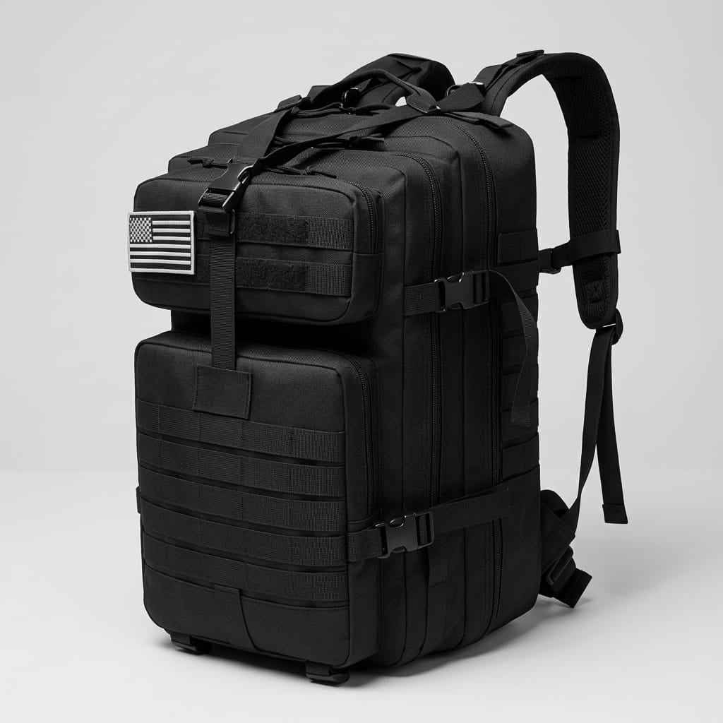 Sac À Dos Militaire Imperméable 30L/50L Noir-(50L)