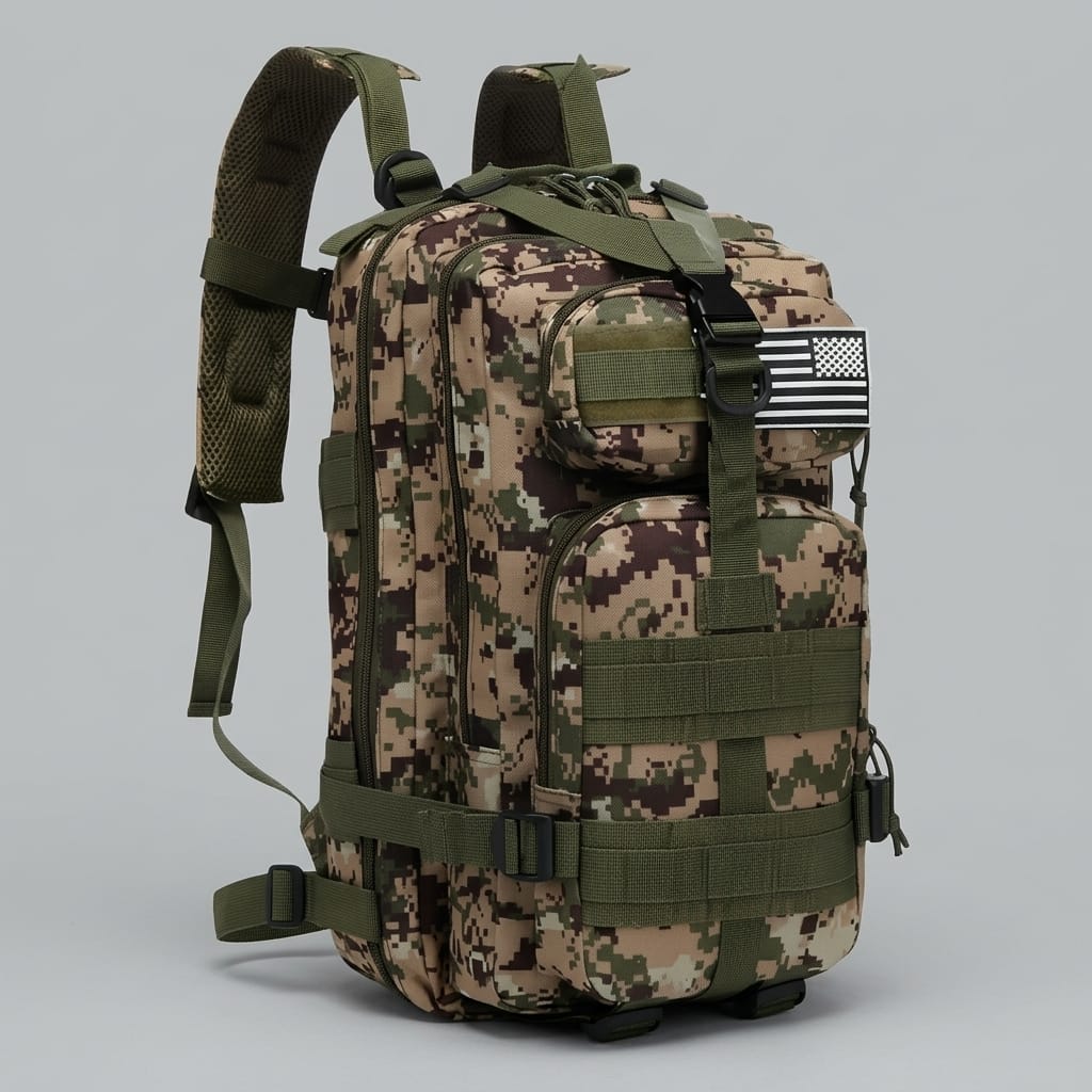 Sac À Dos Militaire Imperméable 30L/50L Vert Camouflage-(30L)