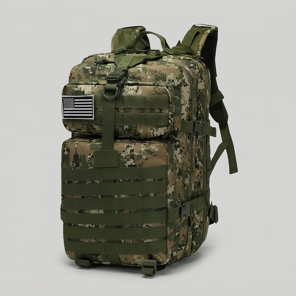 Sac À Dos Militaire Imperméable 30L/50L Vert Camouflage-(50L)