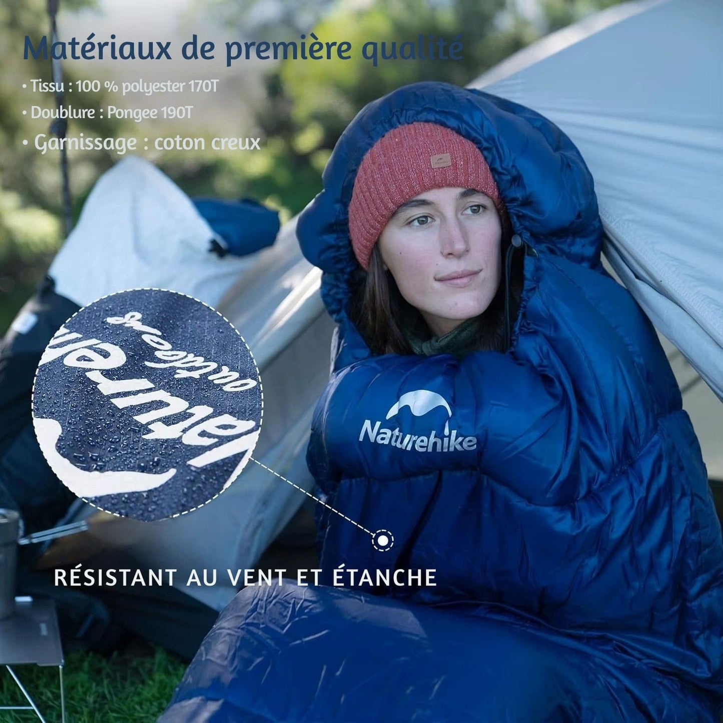 Sac de couchage 4 saisons Bleu
