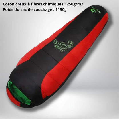 Sac de couchage grand froid Modèle 1 Rouge 1150g