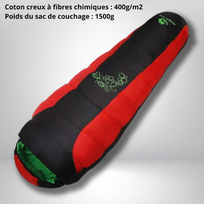 Sac de couchage grand froid Modèle 2 Rouge  1500g