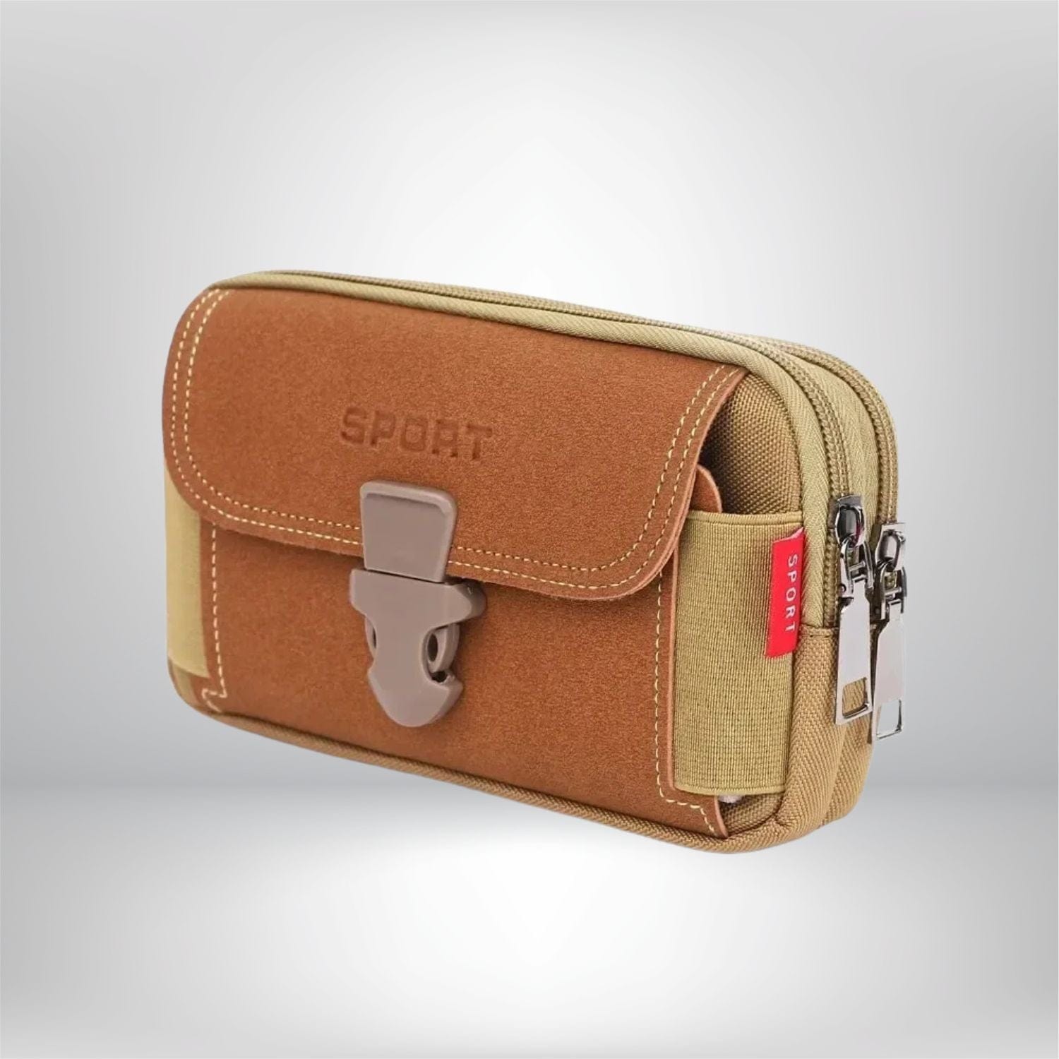 Sacoche ceinture randonnée Marron 2
