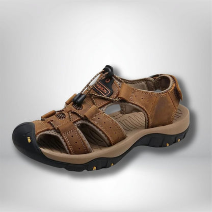 Sandales randonnée cuir homme Marron / 6