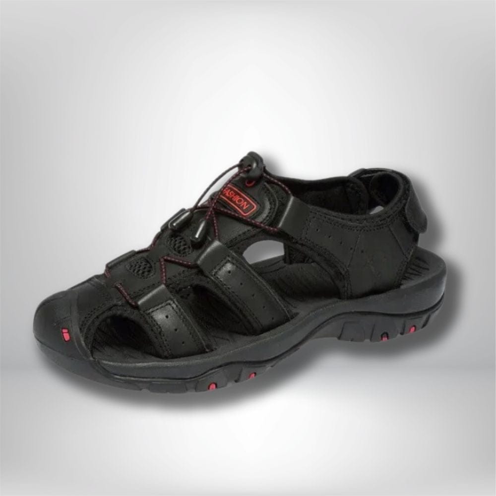 Sandales randonnée cuir homme Noir / 6