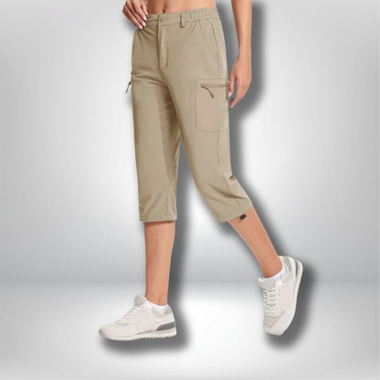 Short long randonnée femme  Kaki / CN M (US XS)