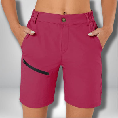 Short randonnée femme avec poches DKN2210 Rose rouge / US XXL