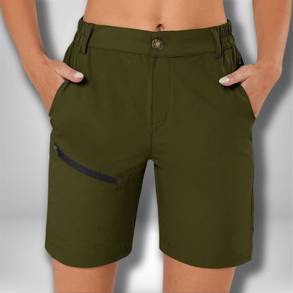 Short randonnée femme avec poches DKN2210 vert militaire / US L