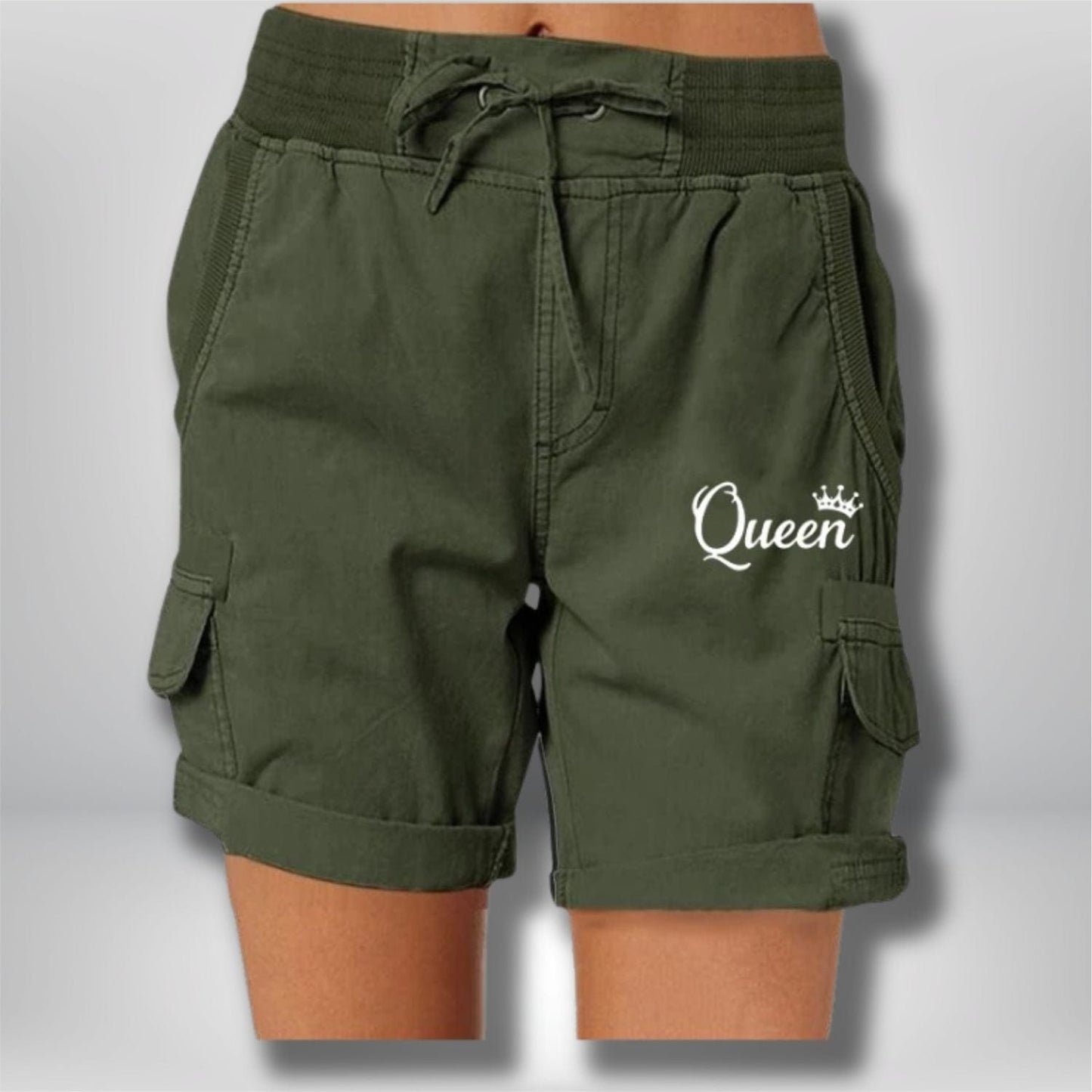 short randonnée femme avec poches Vert militaire / M