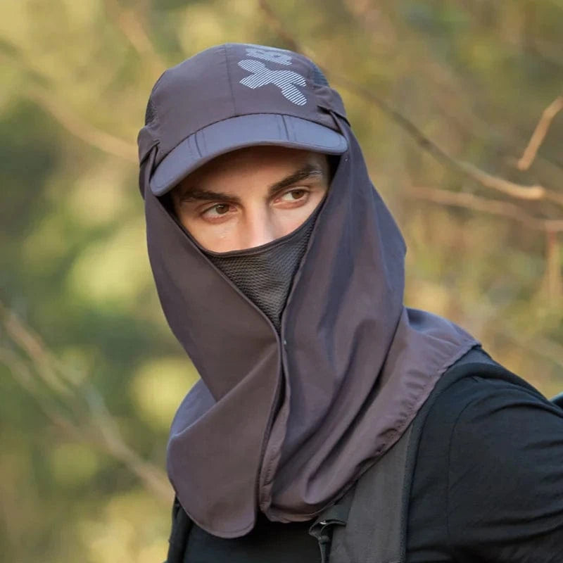 Summer UV Protection Baseball Cap Men Women Removable Hat Protect Cover Face Neck Quick Drying Adjustable Breathable Fishing Hat