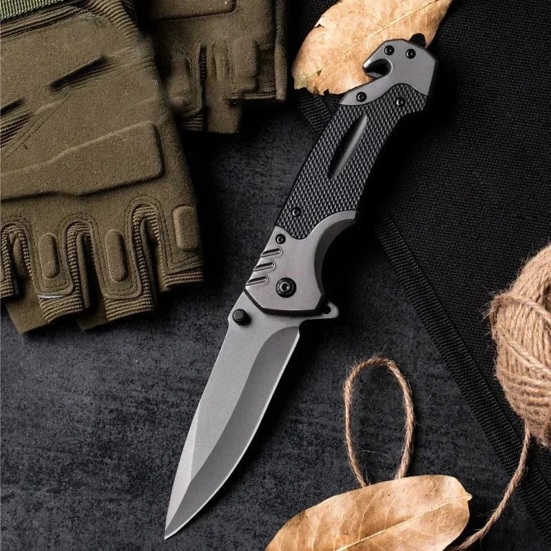 Tactical Folding Knife, Self Defense Survival Pocket Knives, EDC Multitool For Men, Hunting Weapon, Outdoor Camping, Hand Tools Black