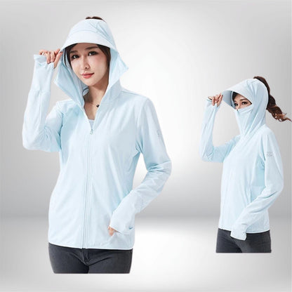 Veste anti uv femme Bleu ciel / 4XL