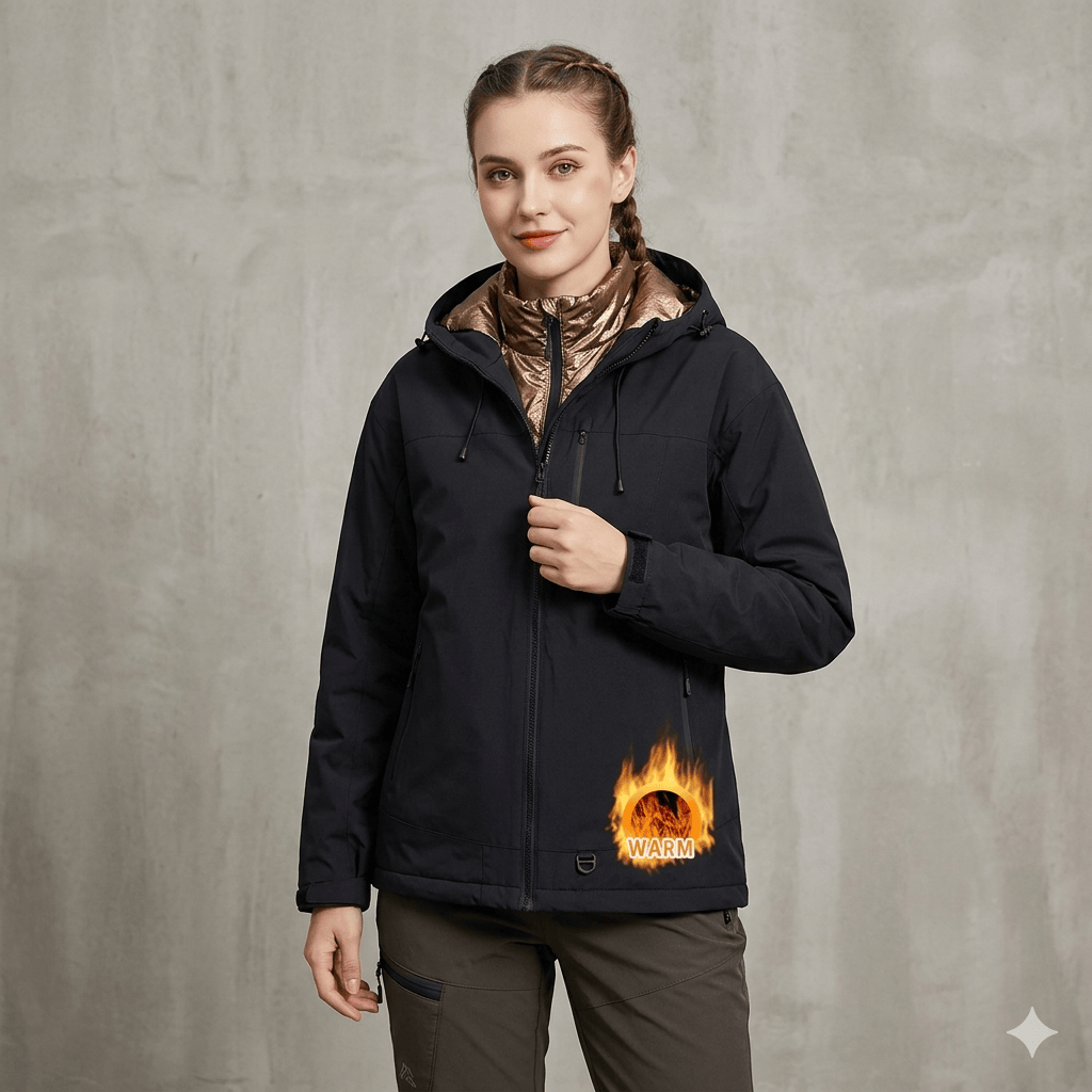 Veste chaude randonnée femme Noir / S(40 kg-50 kg)