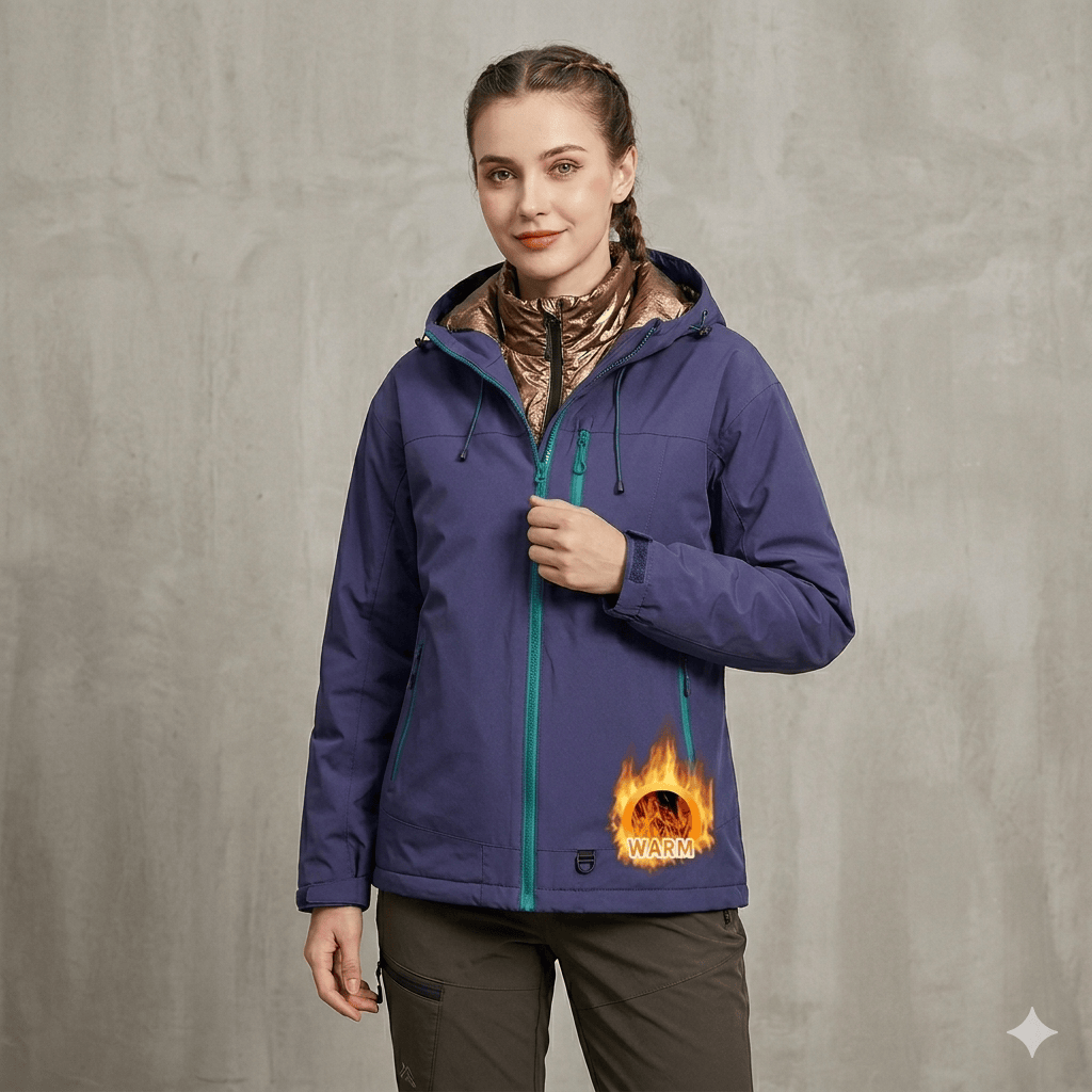 Veste chaude randonnée femme Pourpre / S(40 kg-50 kg)