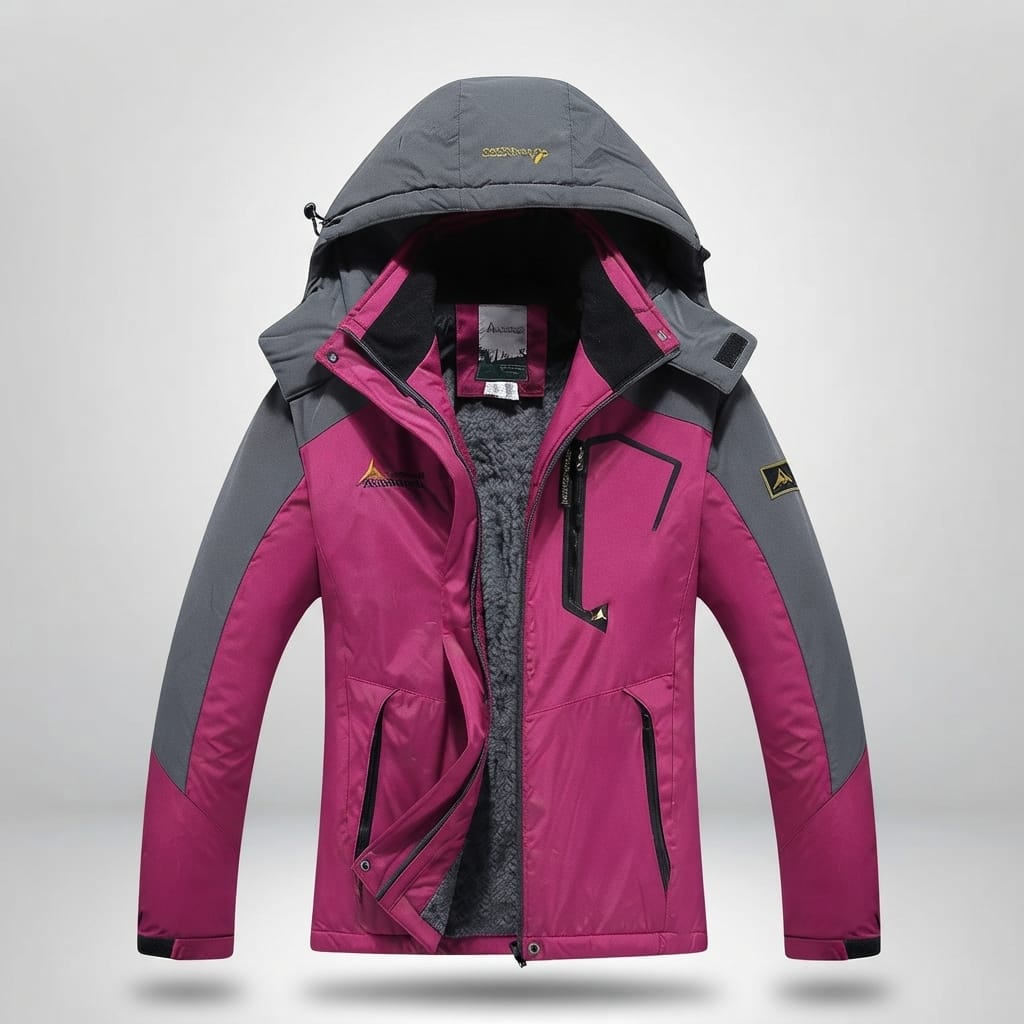 Veste imperméable femme randonnée fuchsia / M
