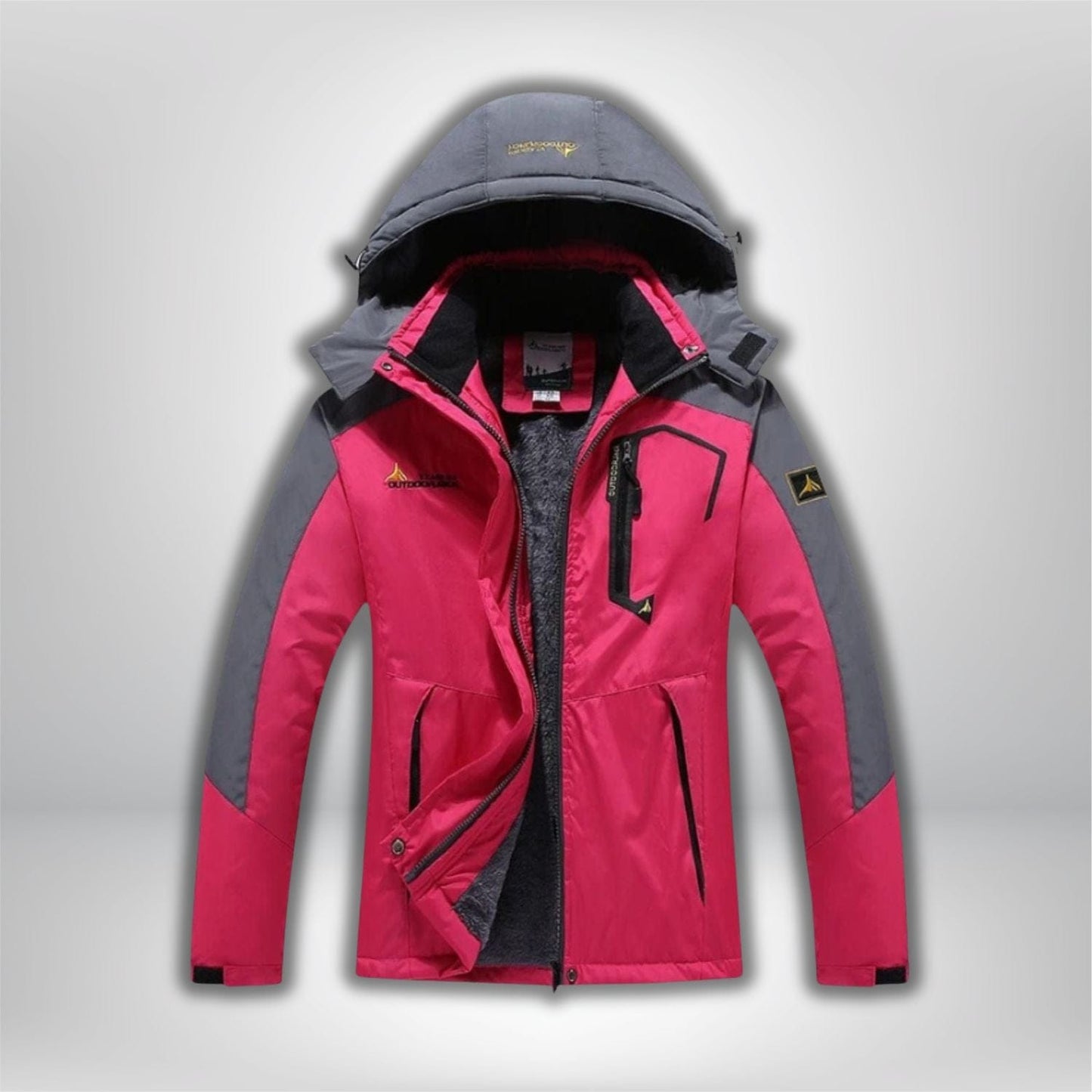Veste imperméable femme randonnée | HikingHavens® rose-rouge / M