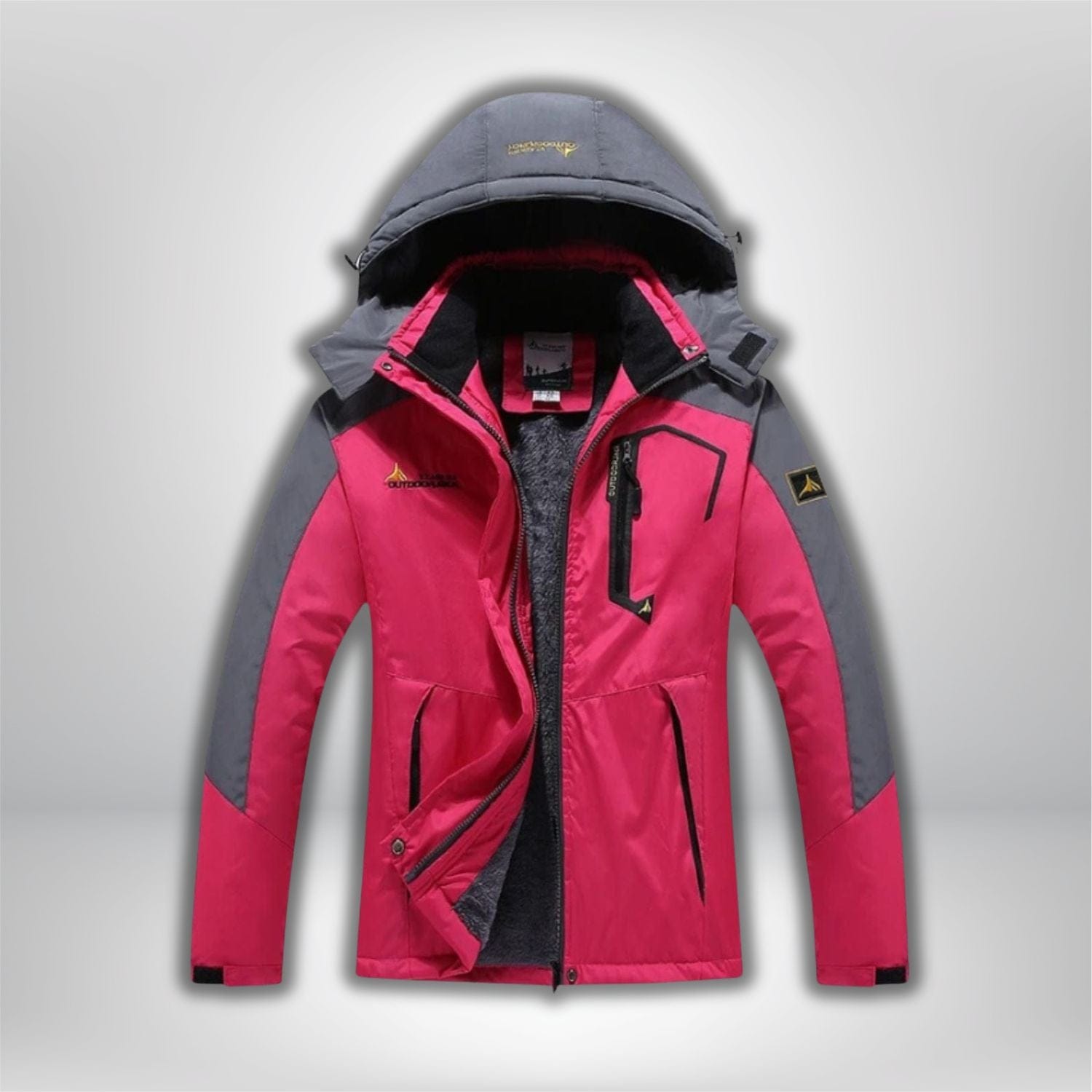 Veste imperméable femme randonnée | HikingHavens® rose-rouge / M