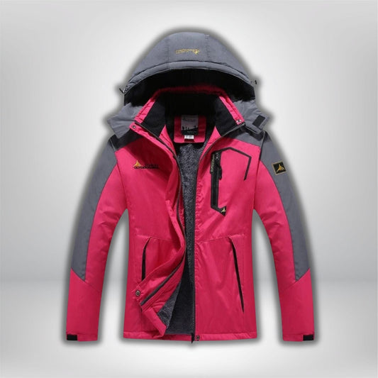 Veste imperméable femme randonnée | HikingHavens® rose-rouge / M