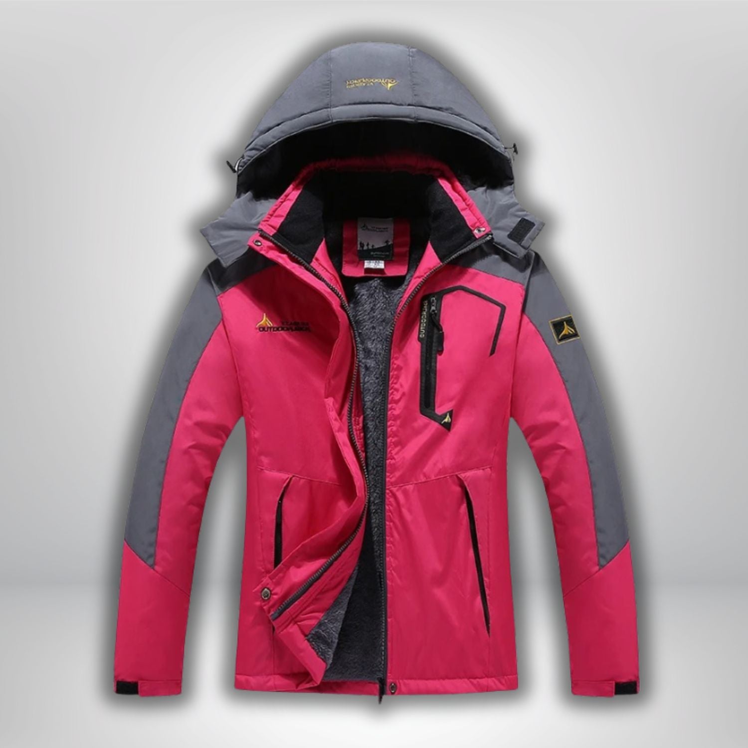 Veste imperméable femme randonnée | HikingHavens® rose-rouge / M