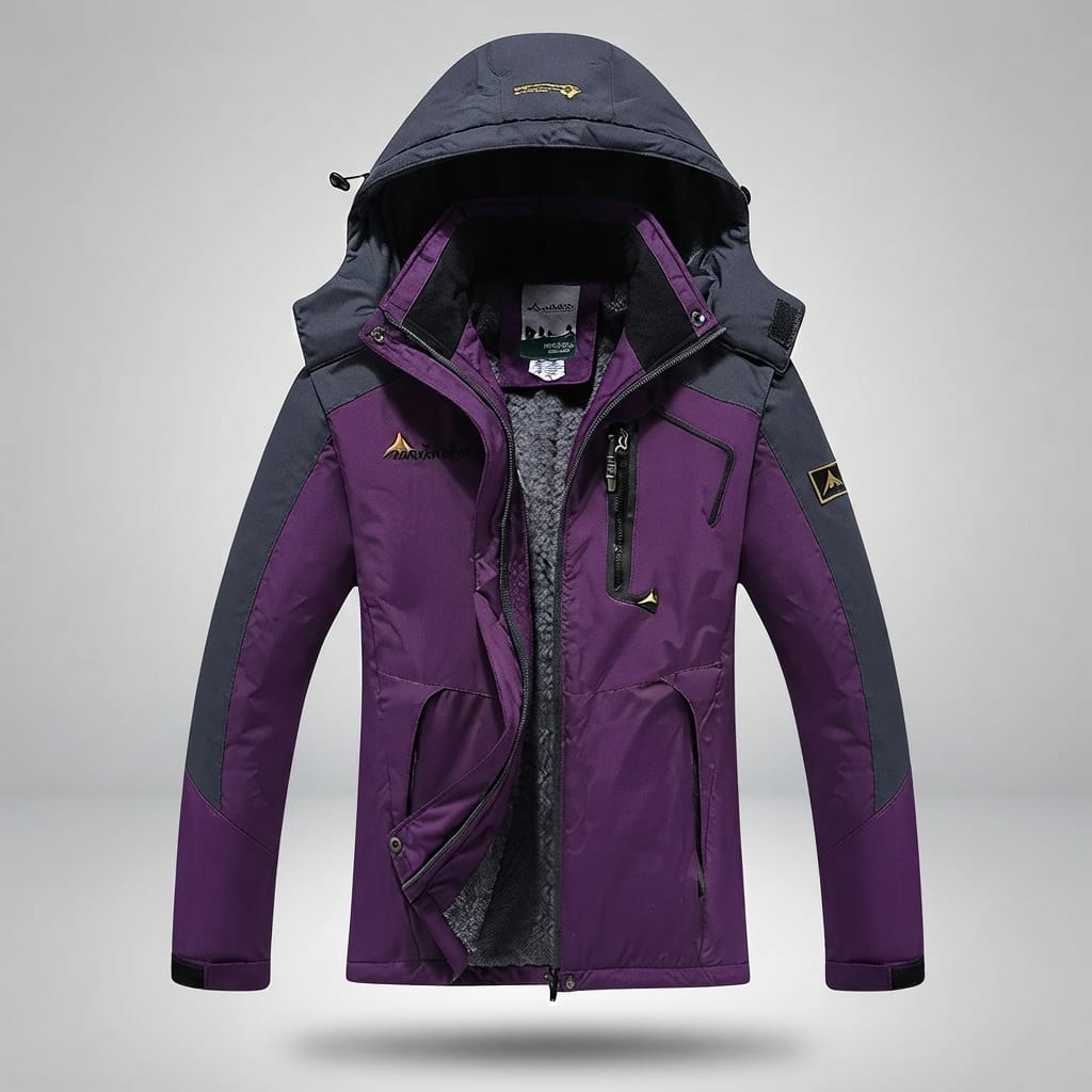 Veste imperméable femme randonnée pourpre / M