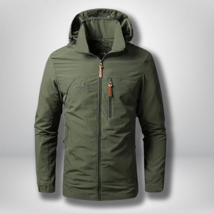 Veste imperméable homme randonnée Vert militaire DT8817 / M(50-60Kg)