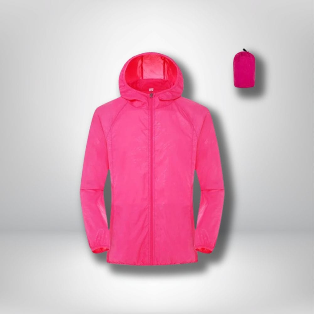 Veste pluie randonnée Unisex-Rose Rouge / S