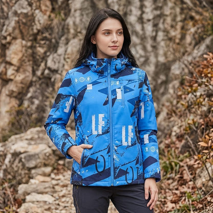 veste randonnee chaude et impermeable femme BLEU / L