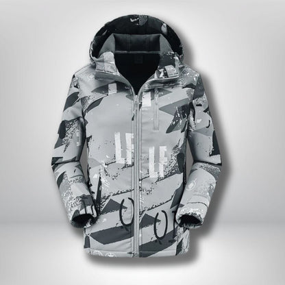 veste randonnee chaude et impermeable femme GRIS / L