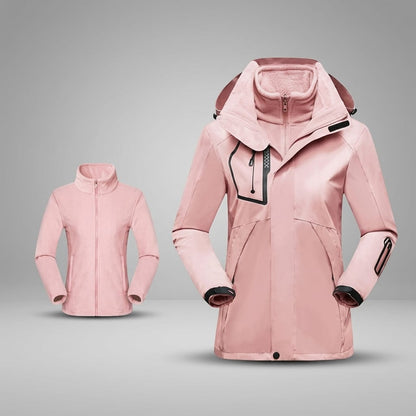 veste randonnée femme 3 en 1 Rose / M(40-50kg)