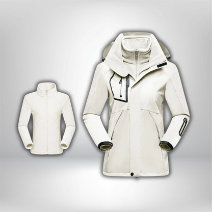 veste randonnée femme 3 en 1 Women-Blanc / M(40-50kg)