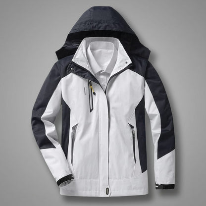 veste randonnée femme imperméable et respirante Beige / M